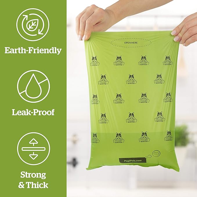Pogi's Poop n' Wipe Combo - 500 Dog Poop Bags and 100 Plant-based Grooming Wipes Bundle