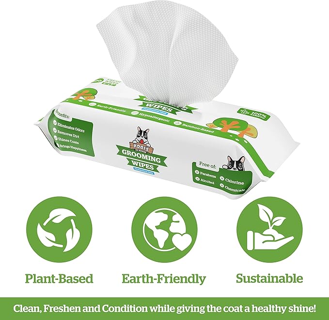 Pogi's Poop n' Wipe Combo - 500 Dog Poop Bags and 100 Plant-based Grooming Wipes Bundle