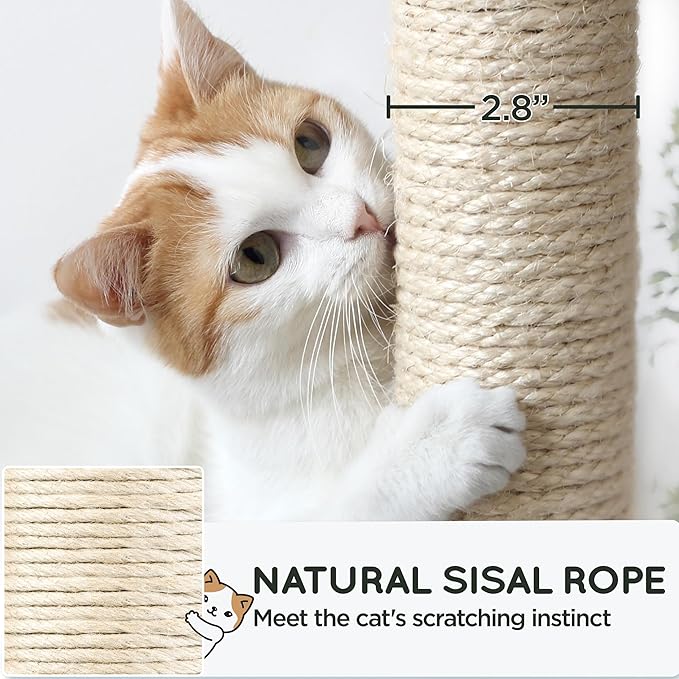 Yaheetech Cat Tree Cat Tower, 63in Multi-Level Cat Tree for Indoor Cats w/Sisal-Covered Scratching Posts & Condo, Cat Furniture Activity Center for Cats Kitten, Green