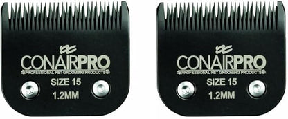 Conair CONAIRPROPET Dog Clippers for Grooming Replacement Blade, Size 15, Fits Most Deatchable Grooming Clippers (Pack of 2)