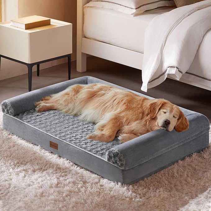 BFPETHOME Dog Beds Dogs, Orthopedic Dog Bed for Dogs,Big Waterproof Couch Pet Bed with Removable Washable Cover