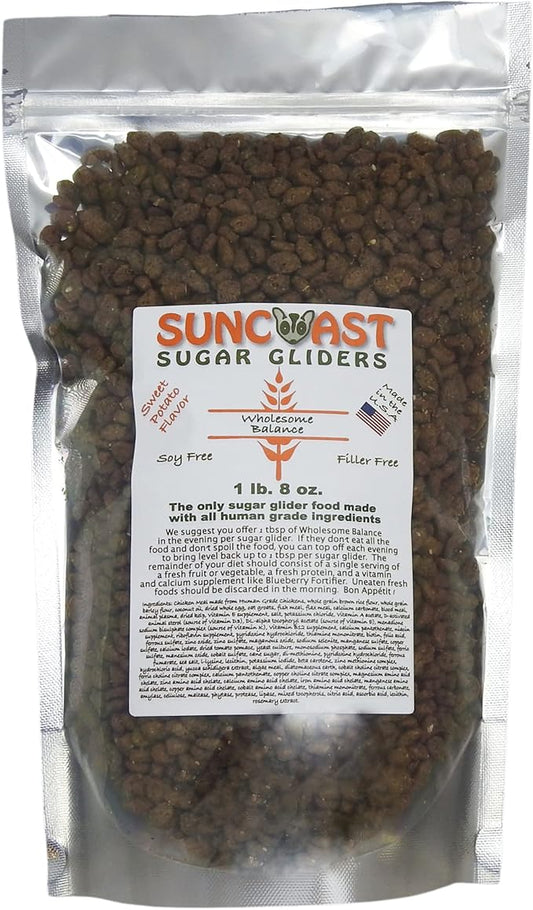 Wholesome Balance Chicken and Brown Rice Sugar Glider Food Sweet Potato Flavor (1.5 Pound)